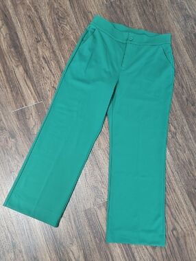 Carla Rockmore Crepe Ponte Trouser In Emerald, Size 12P New